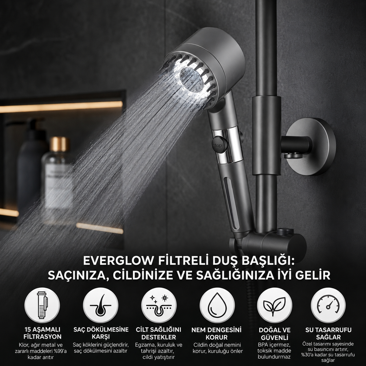 EverGlow™ Filtreli Duş Başlığı