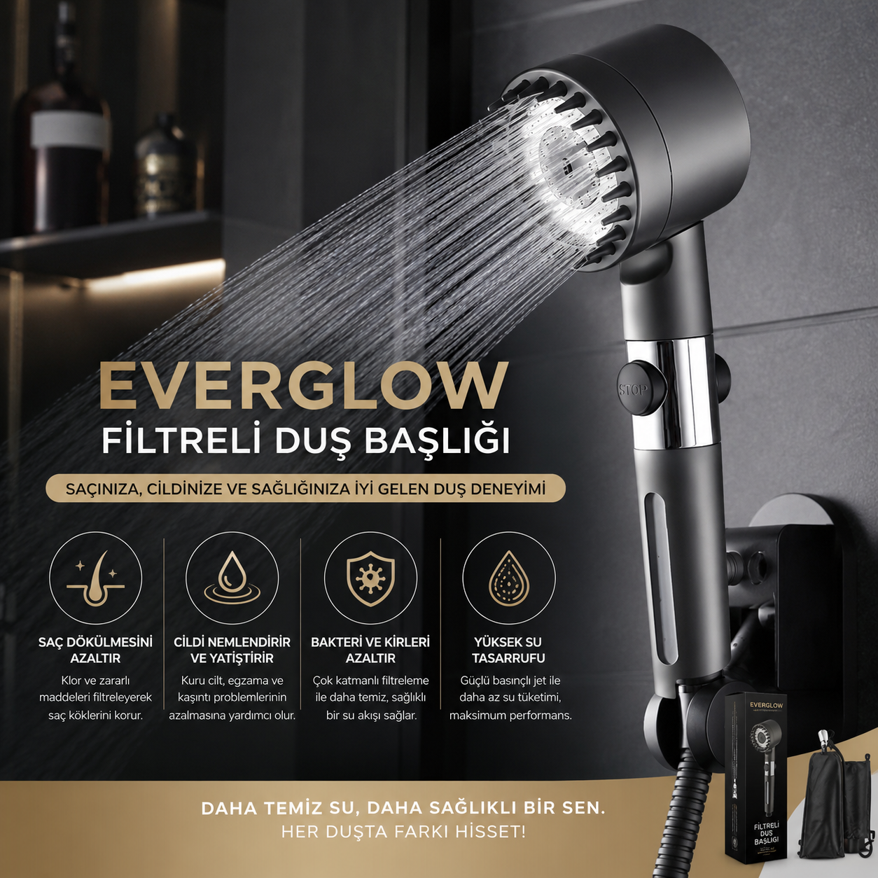 EverGlow™ Filtreli Duş Başlığı